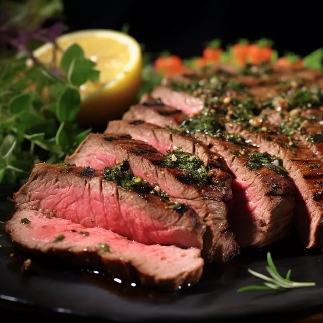 Grilled Leg of Lamb with Mint-Chilli Dressing