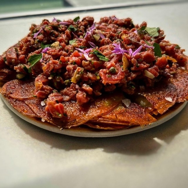 Crispy Potato Galette with Beef Tartare