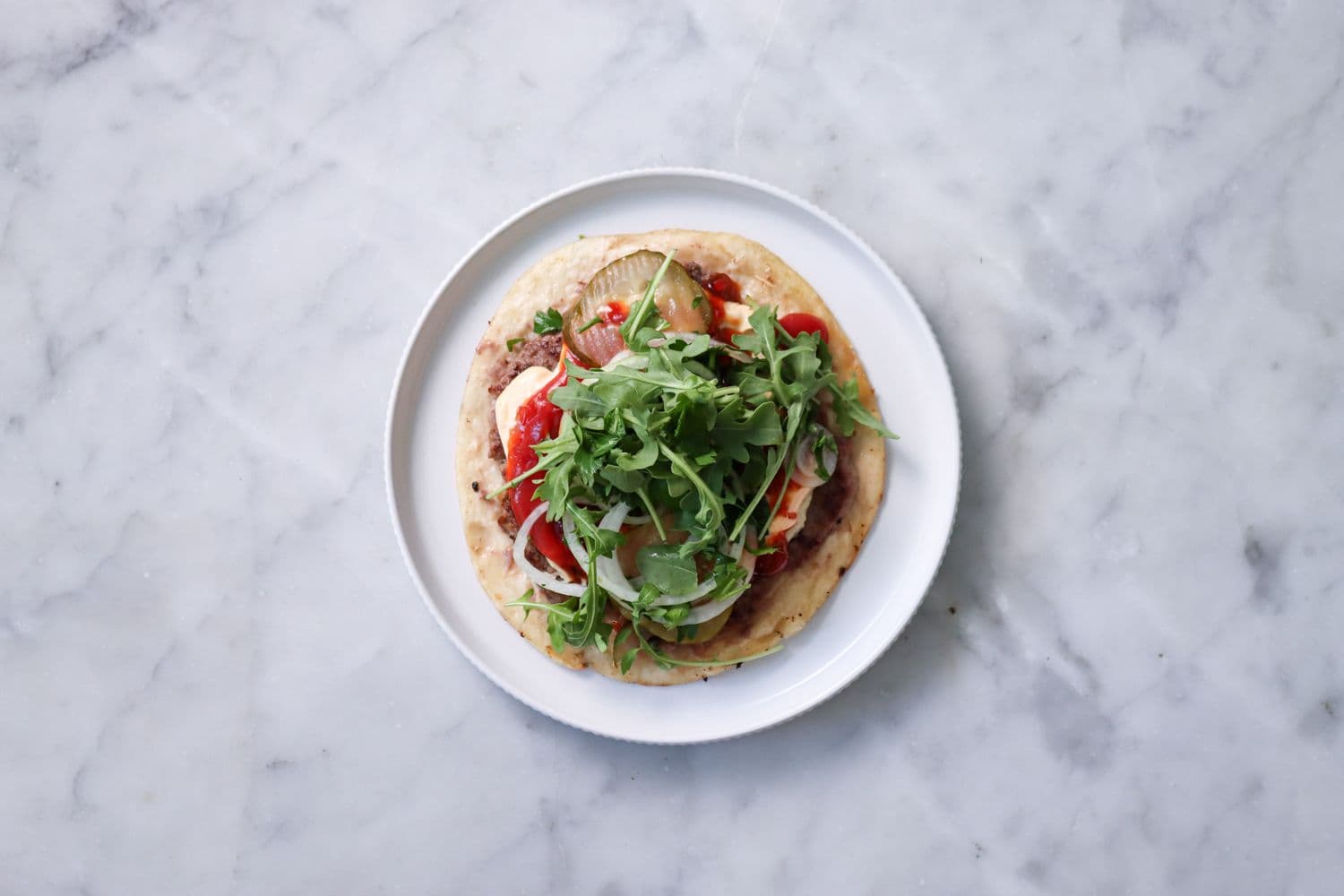Smashed Lamb Burger Taco with Spicy Mayo recipe preview