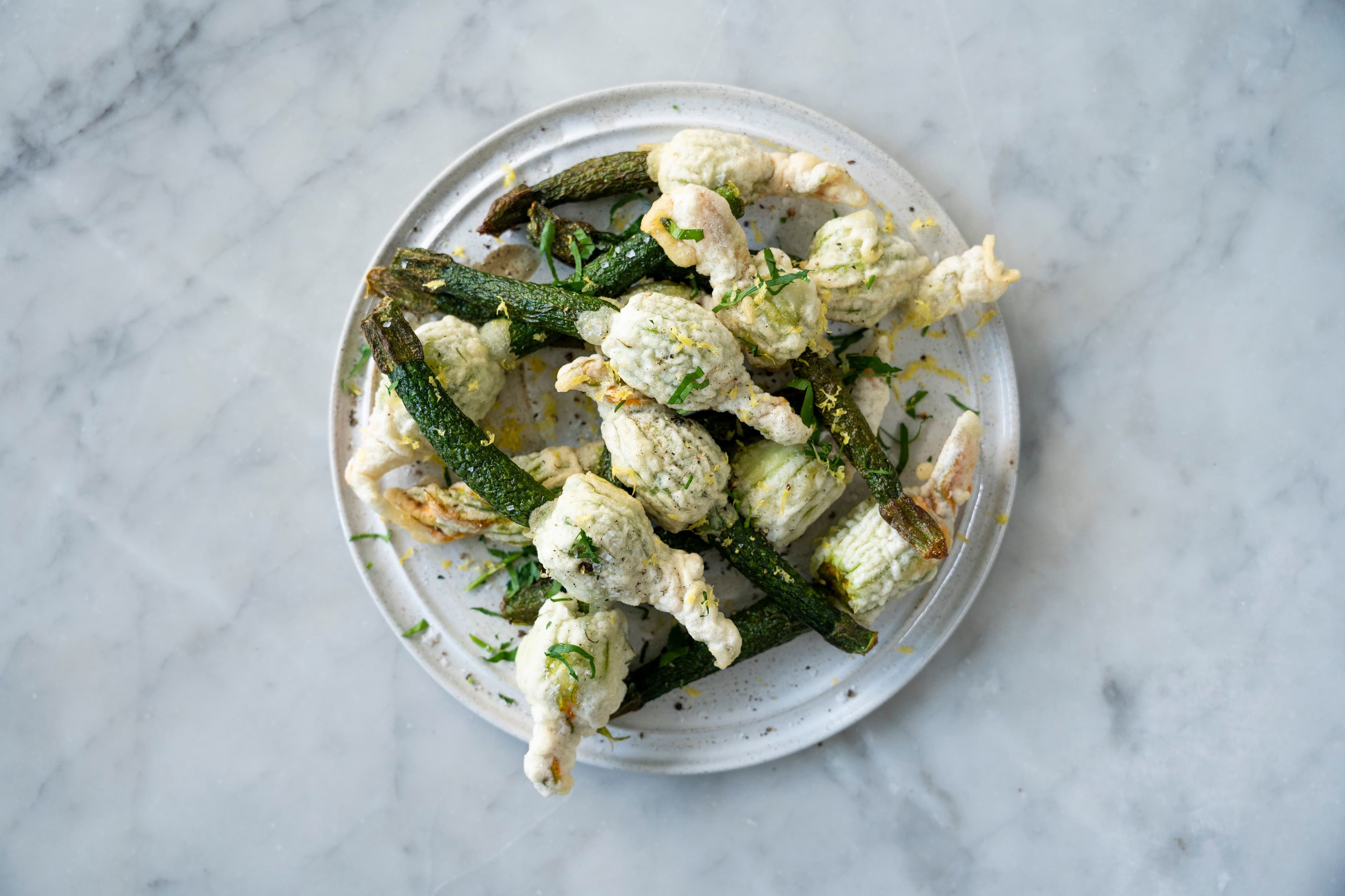 Fiori Di Zucca Ripieni Di Granchio (Zucchini Flowers)