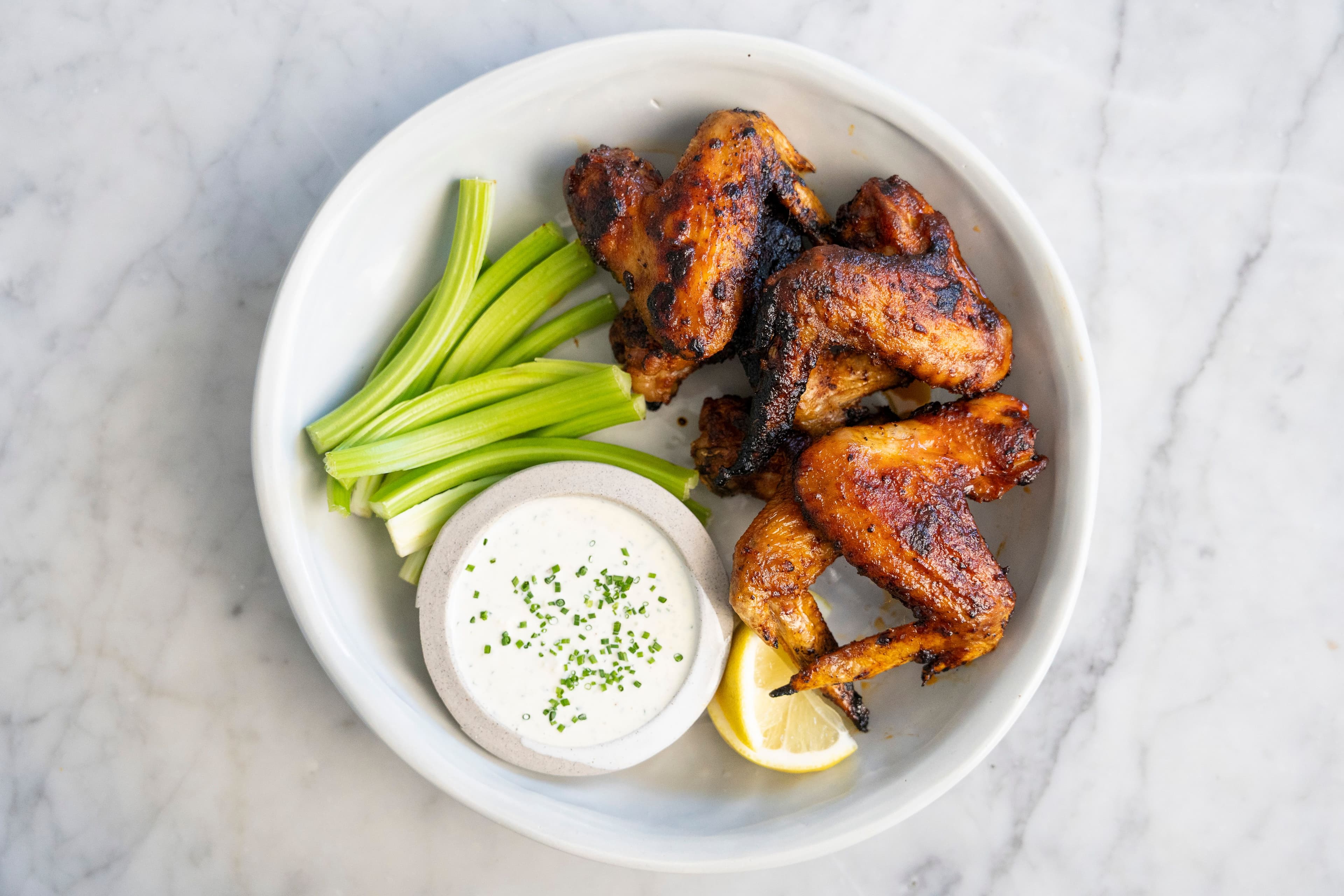 Air Fryer Buffalo Wings with Blue Cheese Ranch Dressing recipe preview