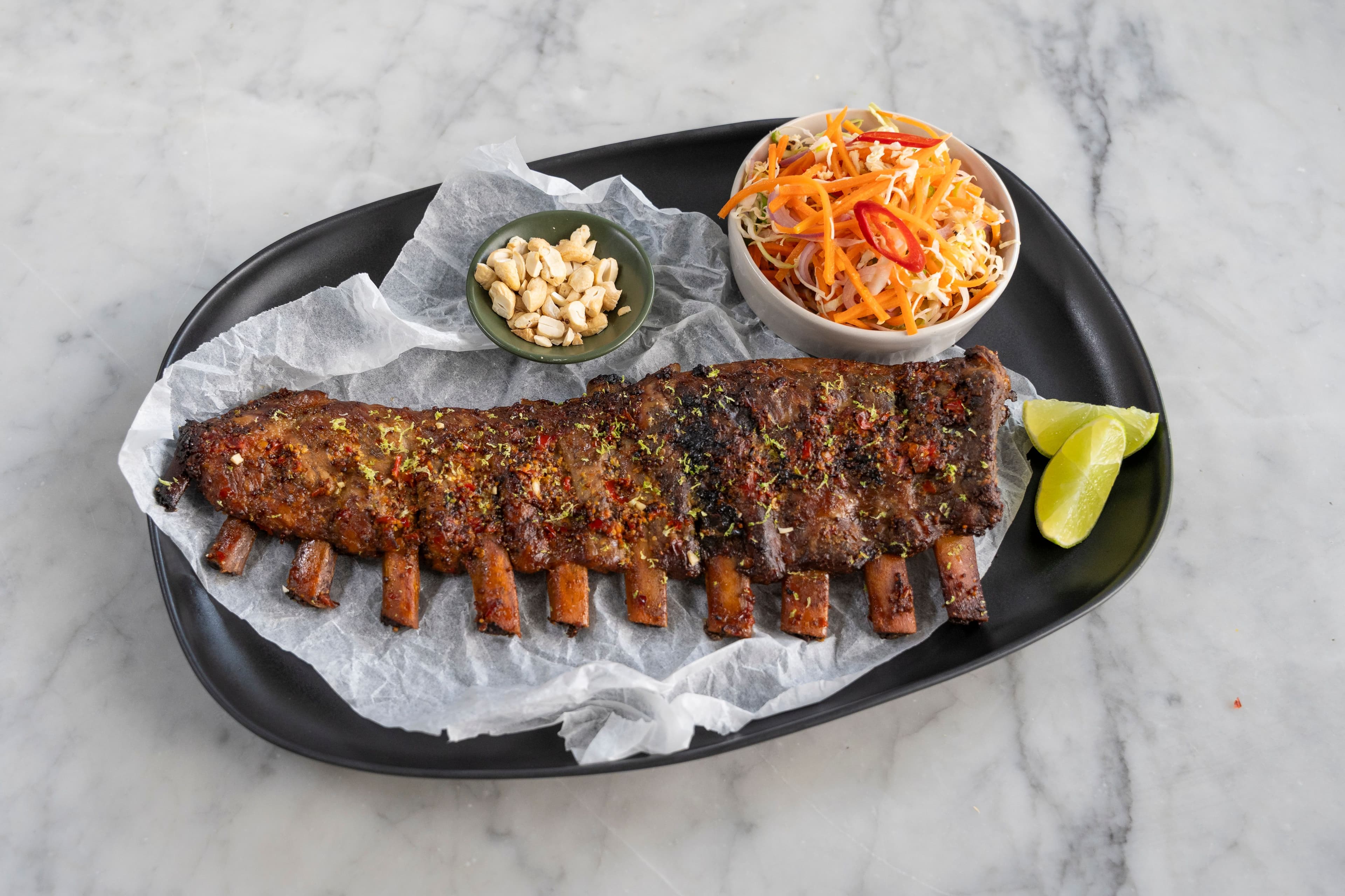 Baby Back Ribs with Asian Slaw
