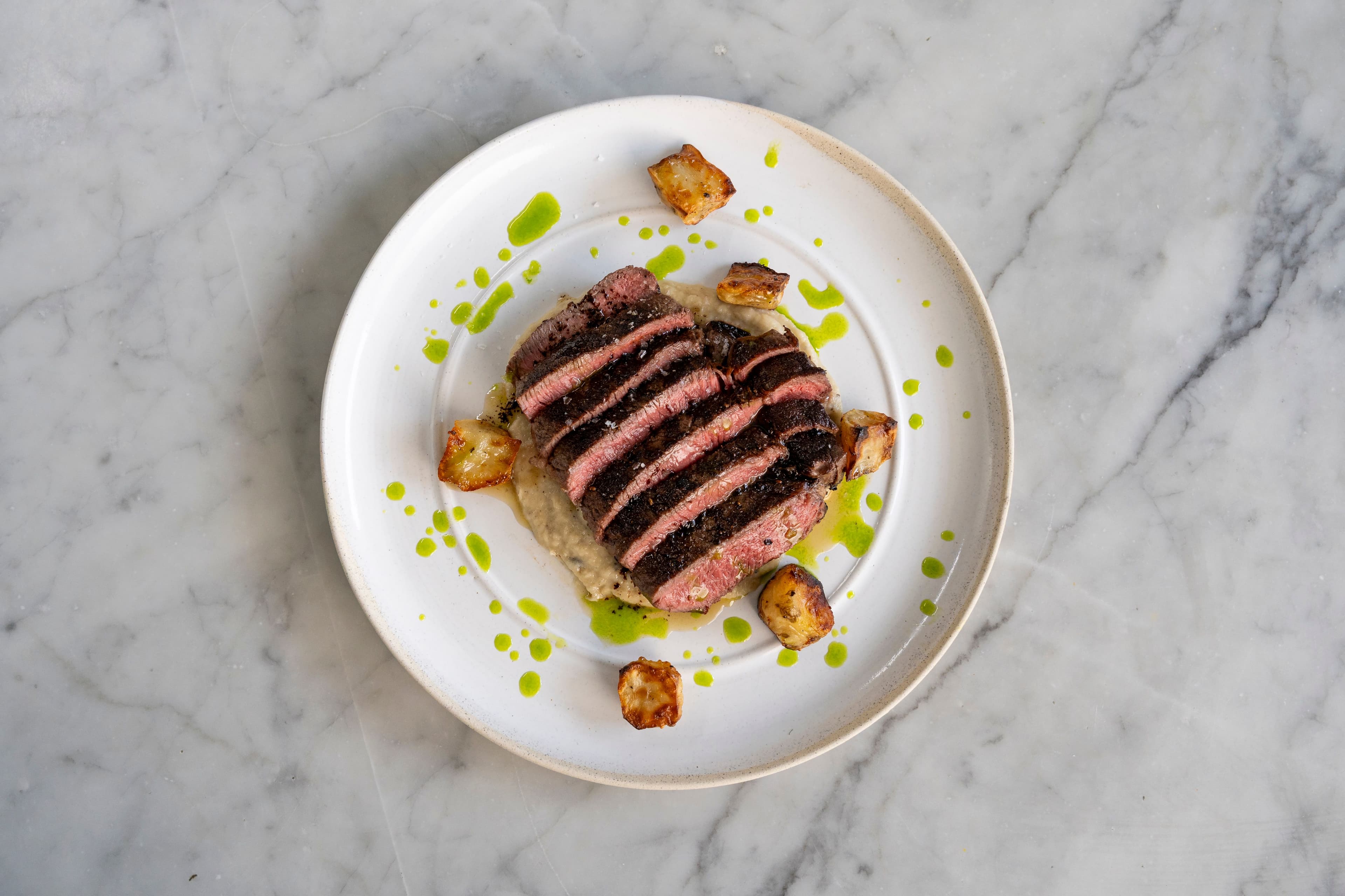 Rump Steak, Sour Cream and Jerusalem Artichokes