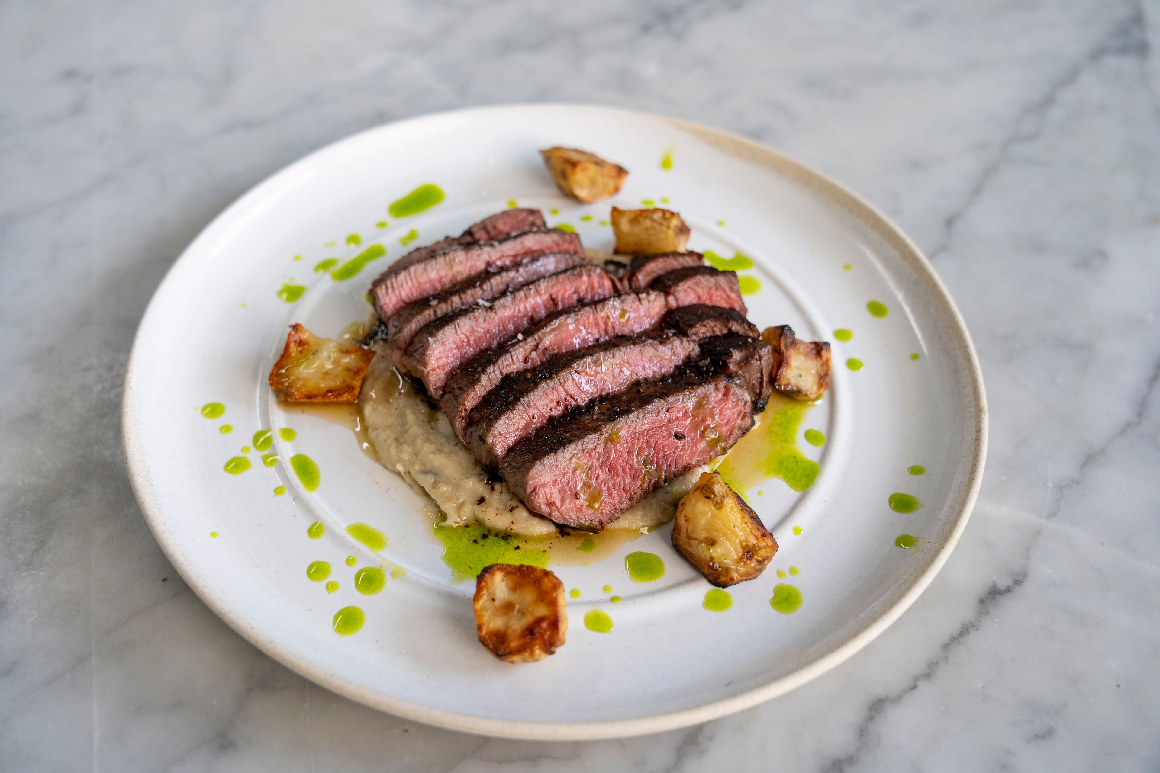 Rump Steak, Sour Cream and Jerusalem Artichokes