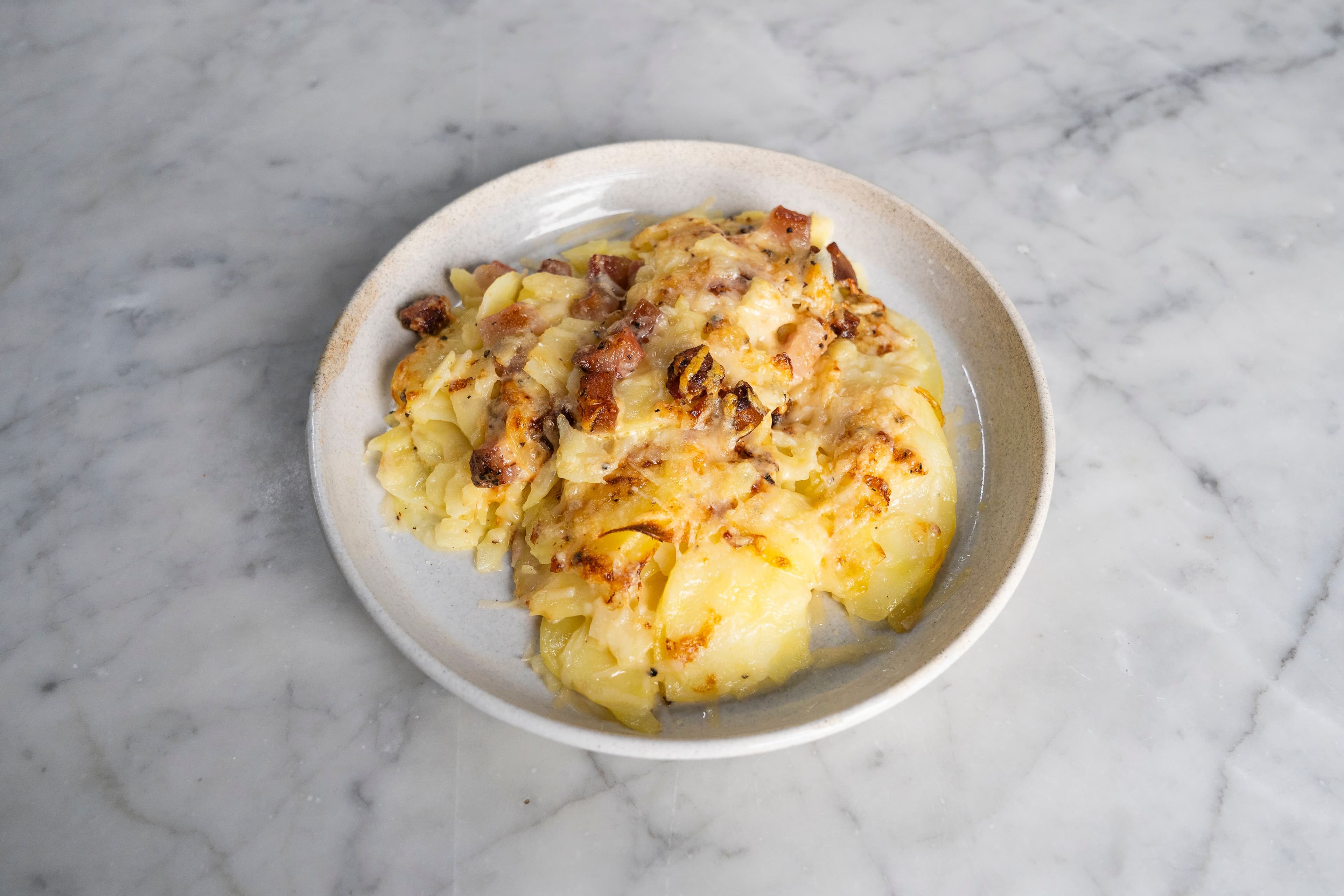 Air fryer Carbonara Potatoes recipe preview