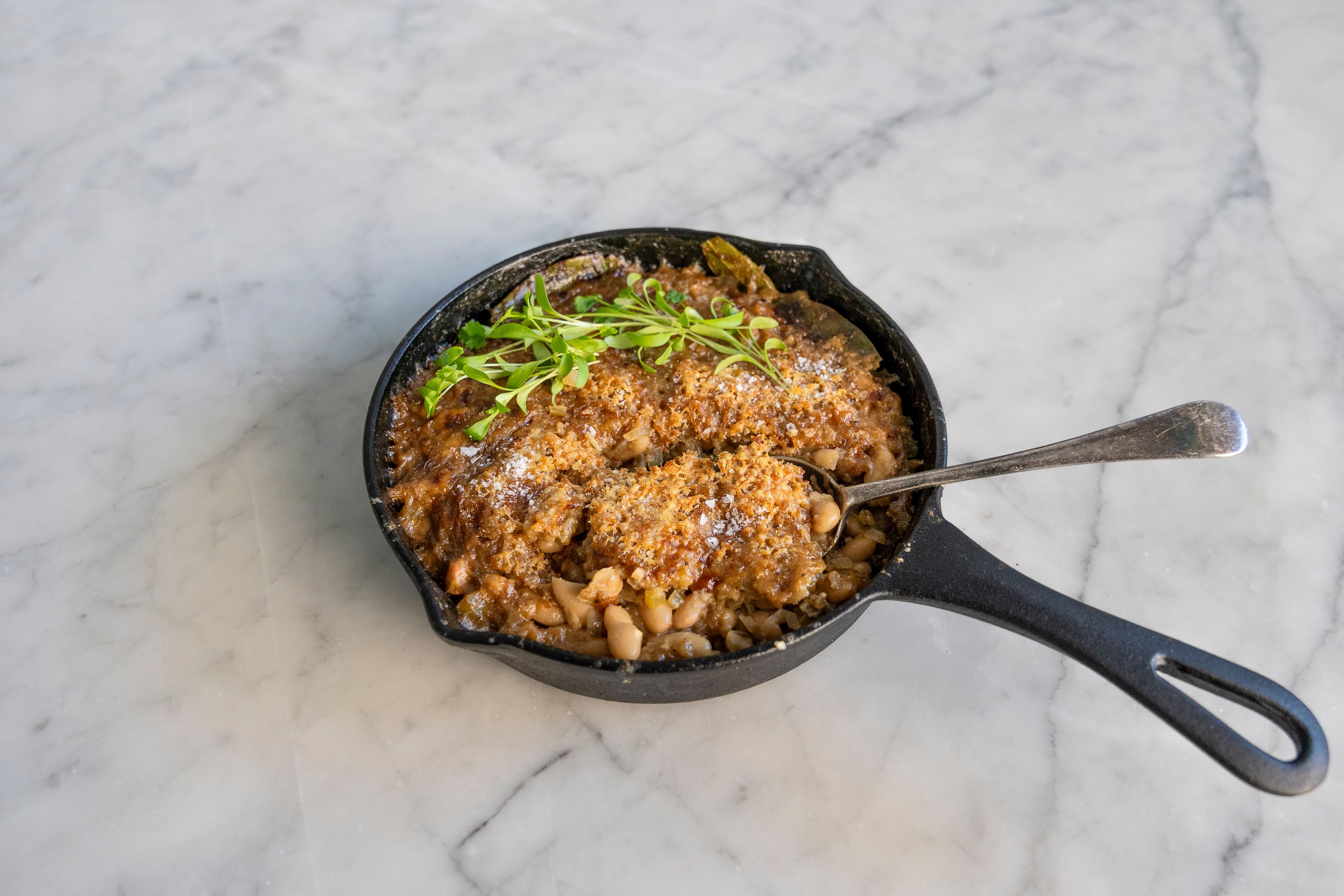 Cheesy Porcini Baked Cannellini Beans recipe preview