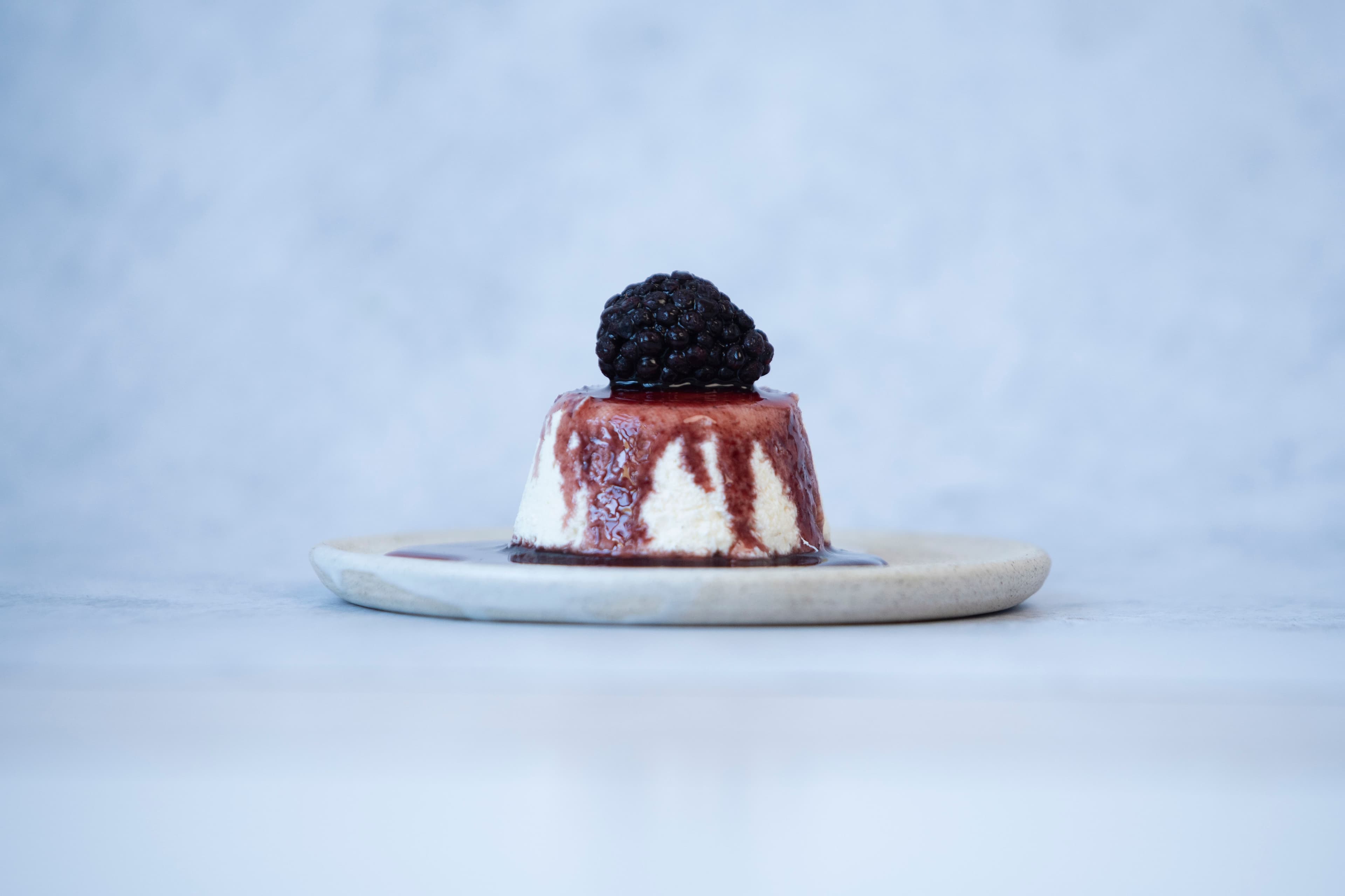 Ricotta Mousse with Red Wine Vanilla Sauce recipe preview