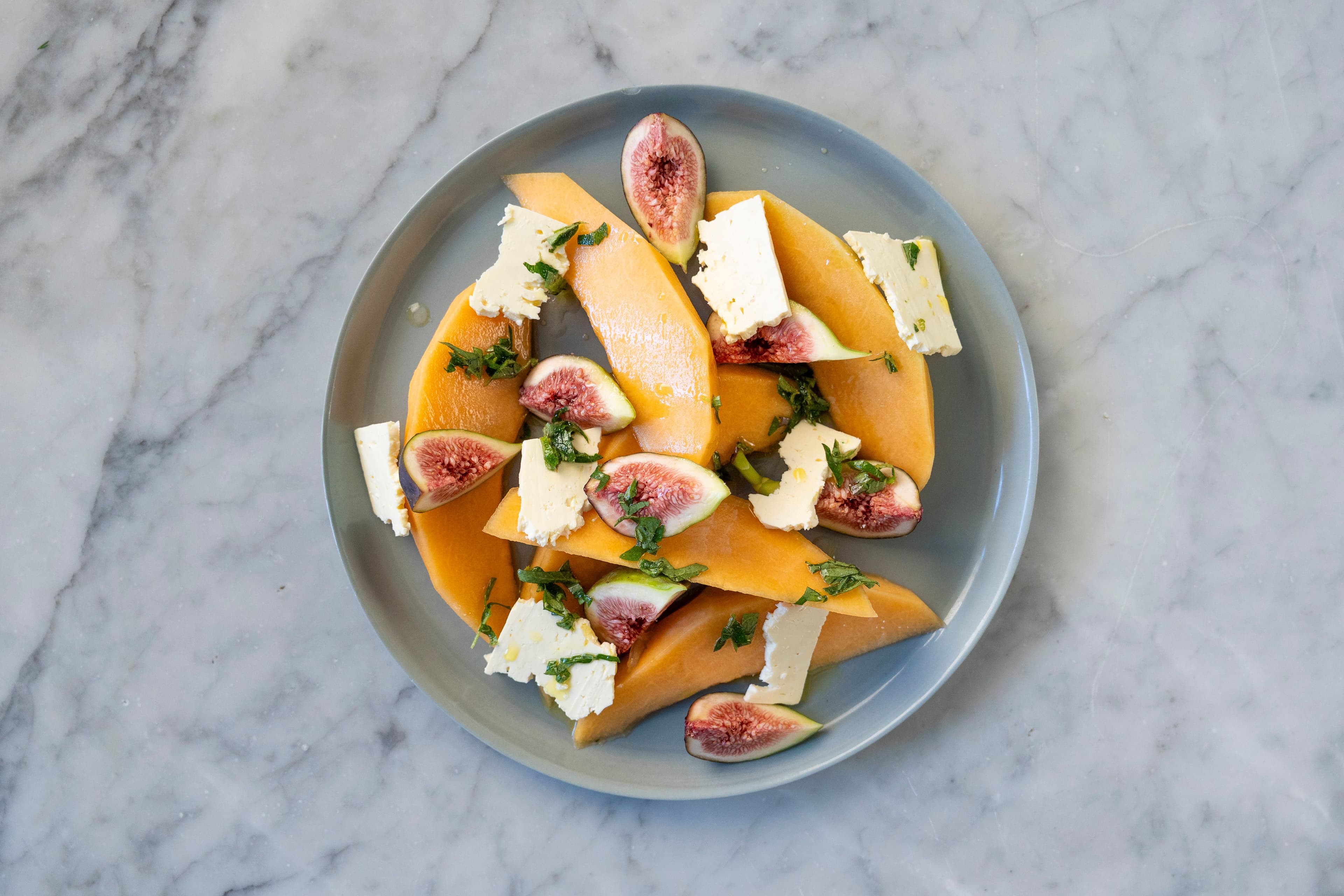 Rockmelon Fig and Feta Salad