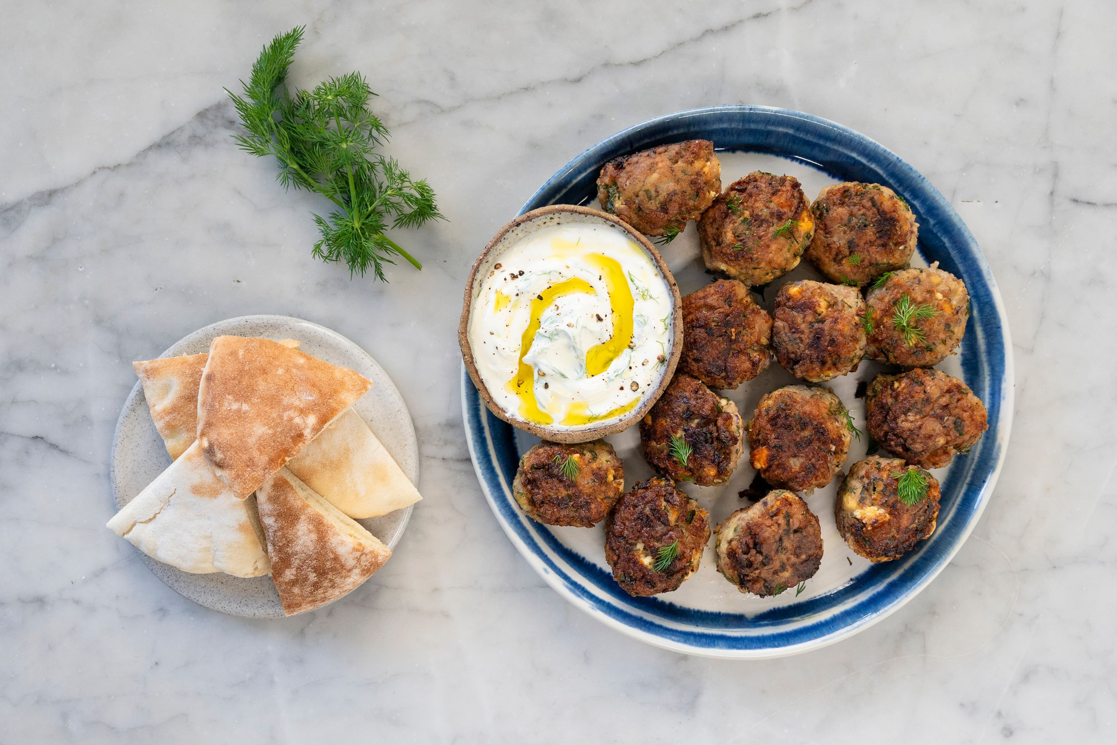 Pork and Feta Keftedes (meatballs)