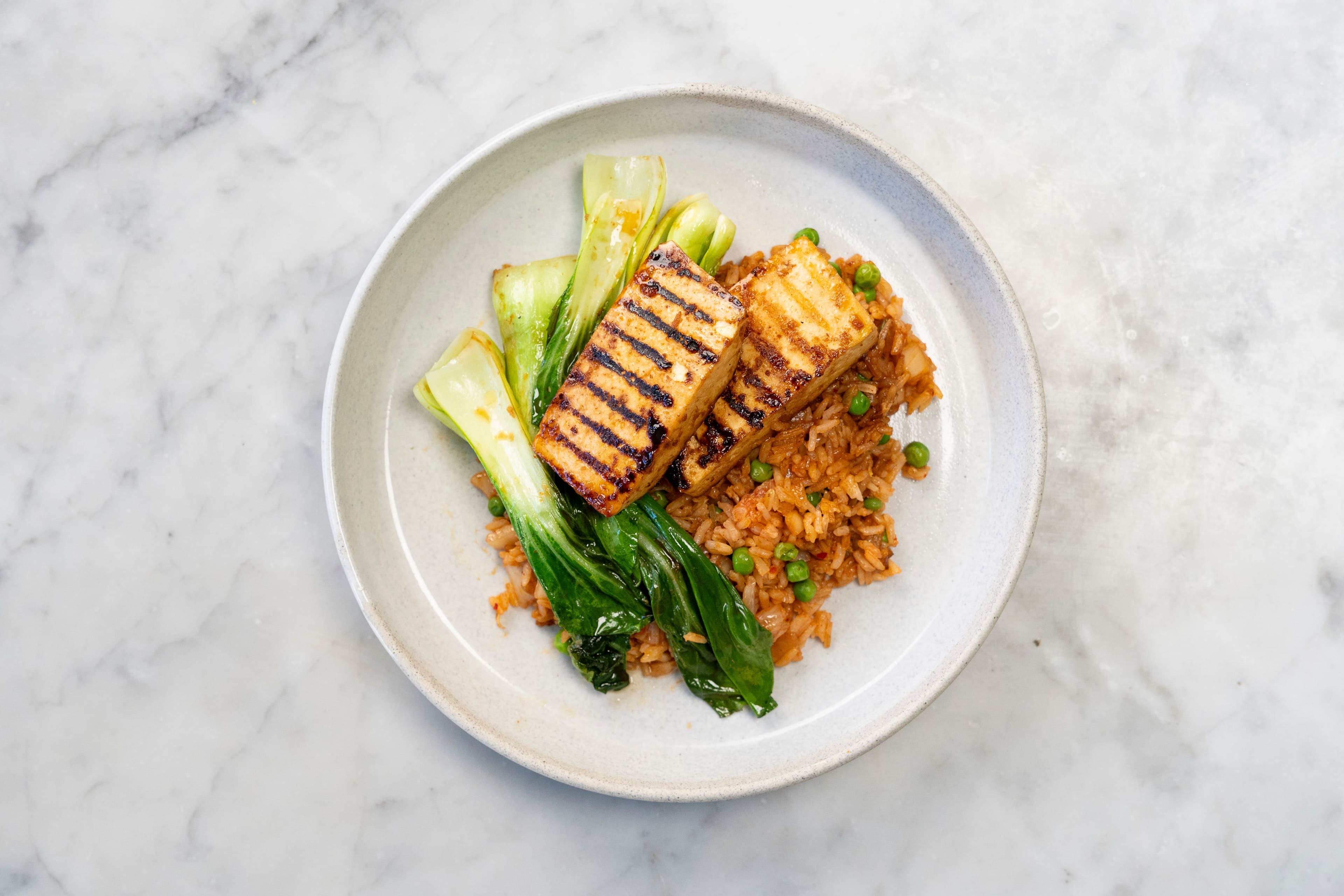 Korean Fried Rice & BBQ Tofu