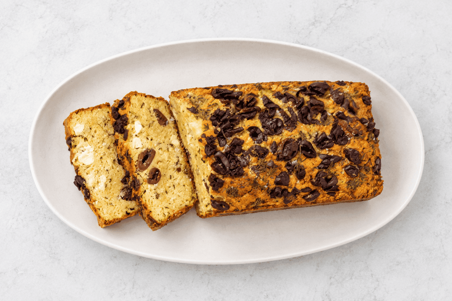 Zucchini Olive and Feta Loaf