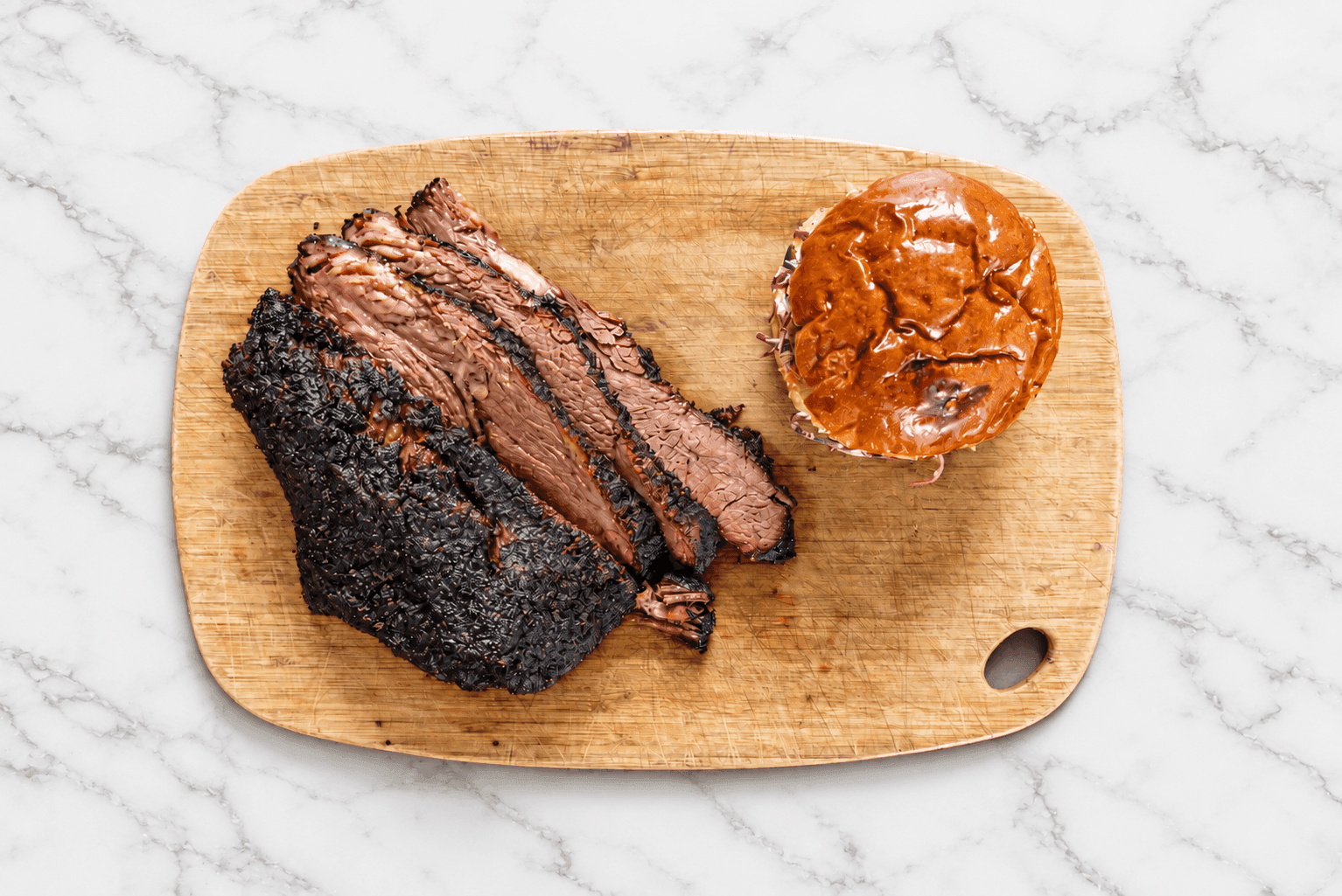 Smoked Brisket, Apple and Horseradish Slaw