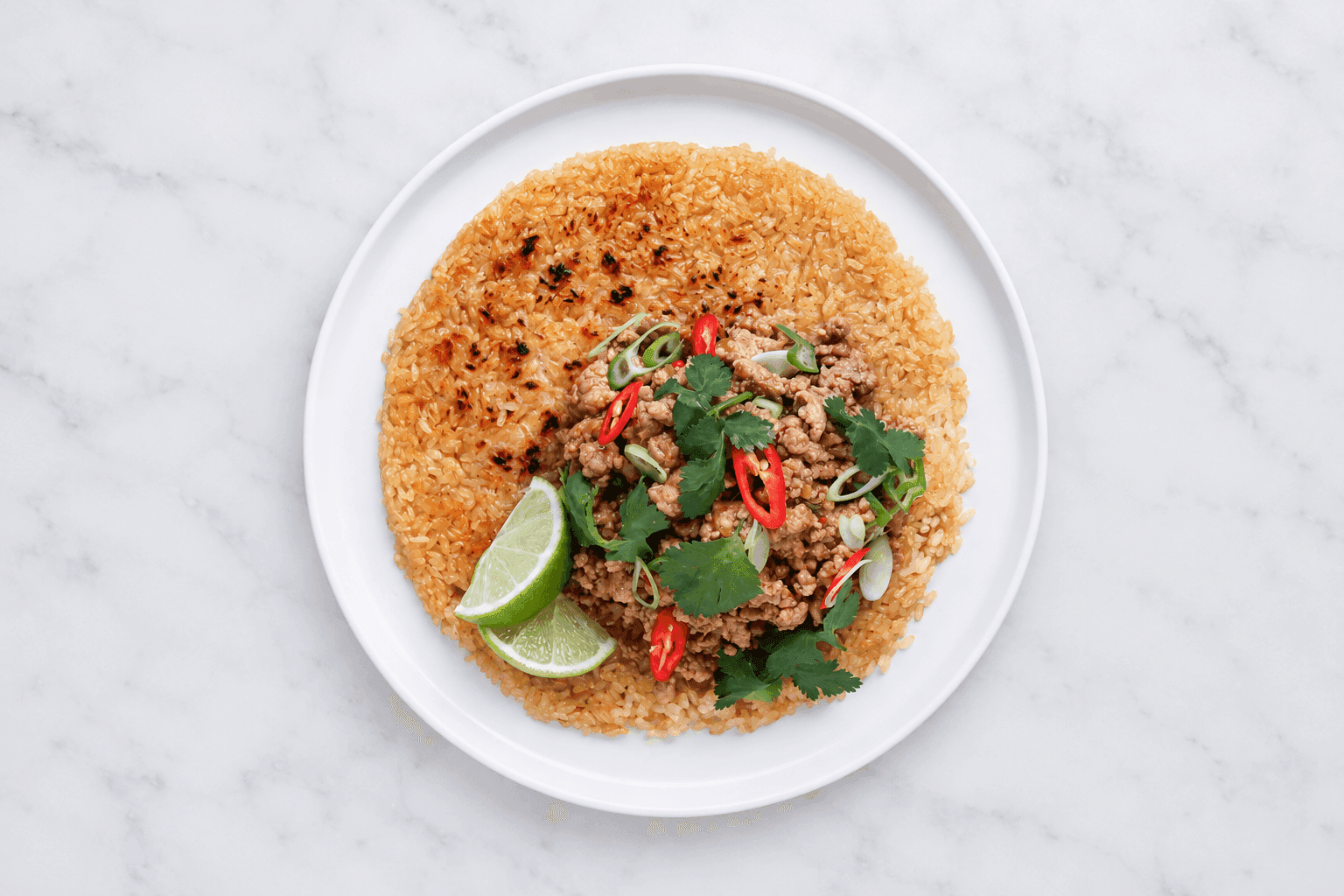 Crispy Brown Rice with Pork and Honey Stir-Fry recipe preview