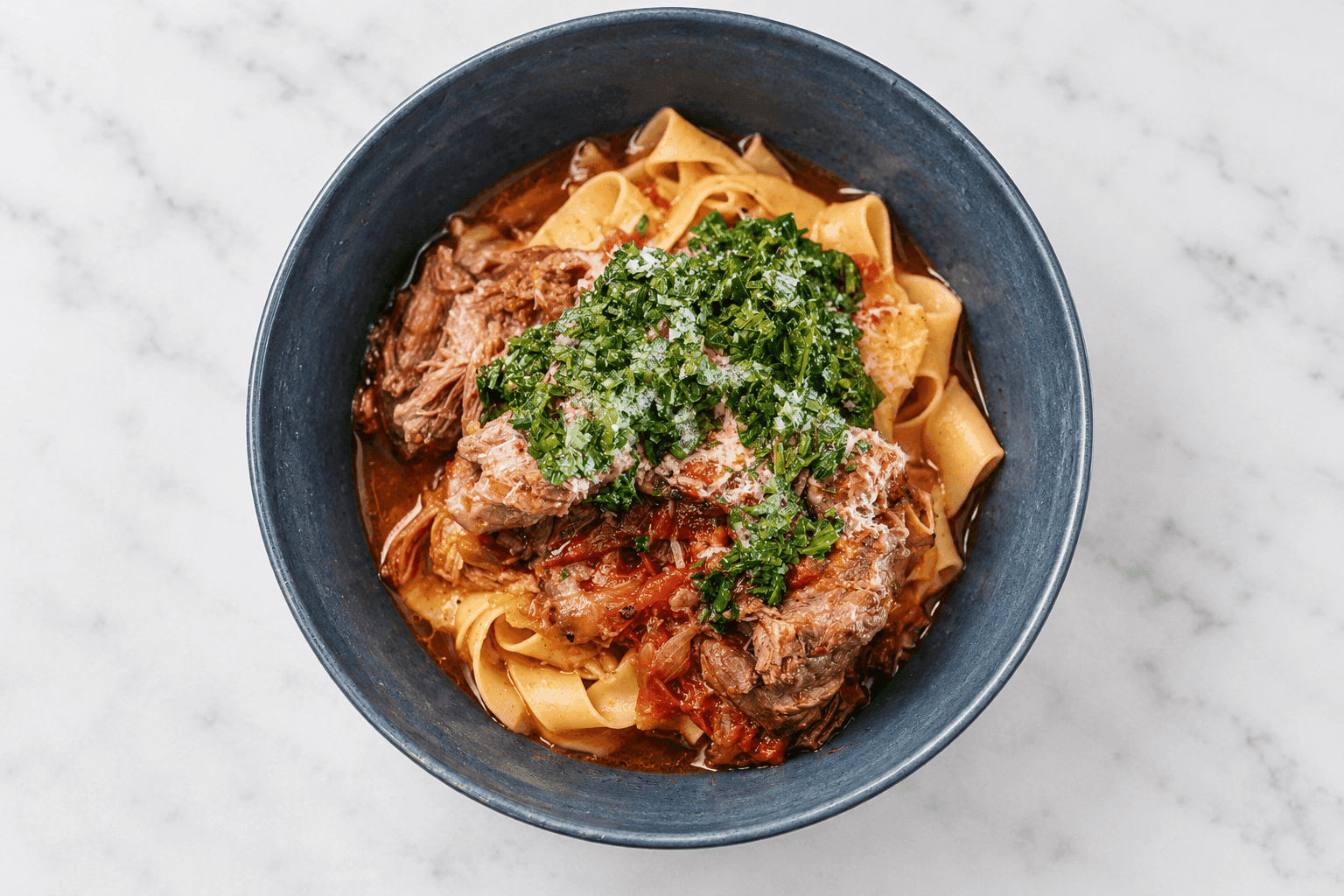 Homemade Veal Tagliatelle
