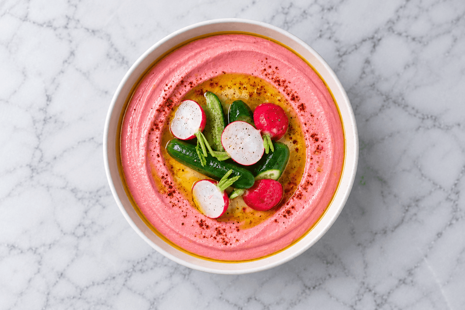 Beetroot hummus recipe preview