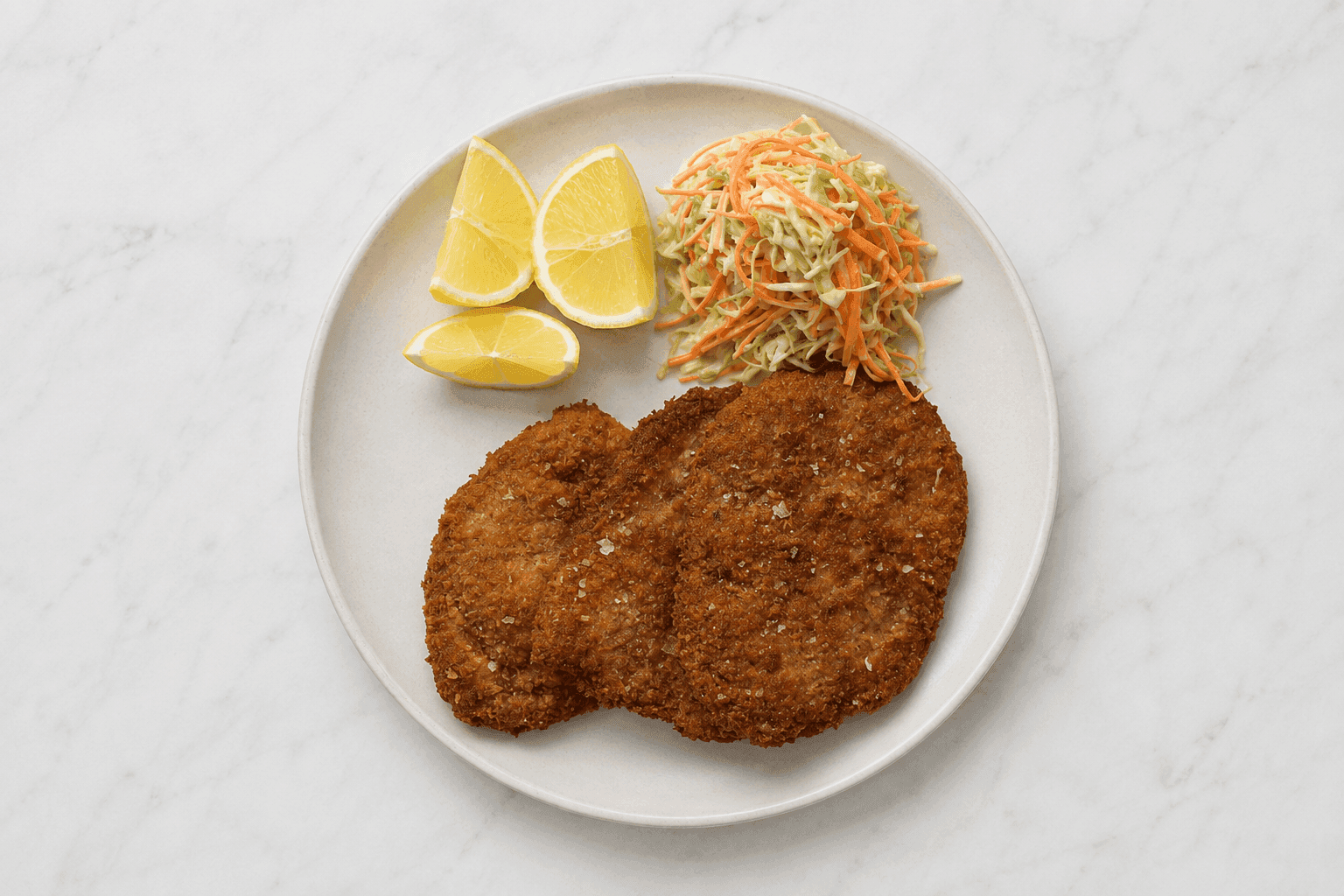 Venison Schnitzel with Crunchy Cabbage Slaw recipe preview