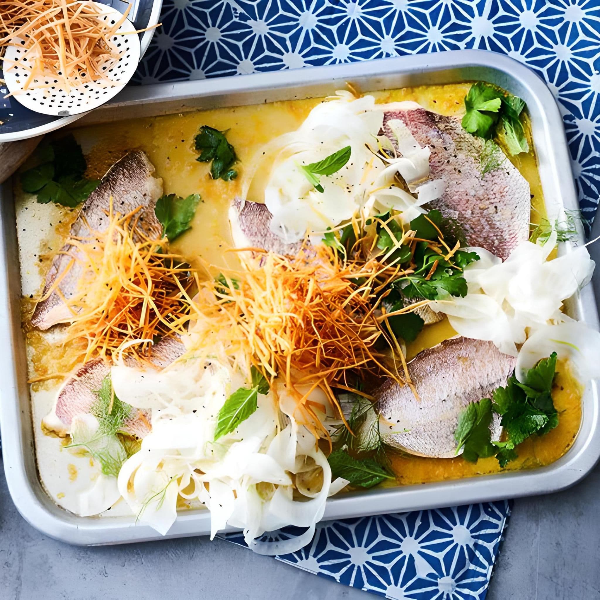 Snapper Fillets with Fennel and Potato String Fries recipe preview