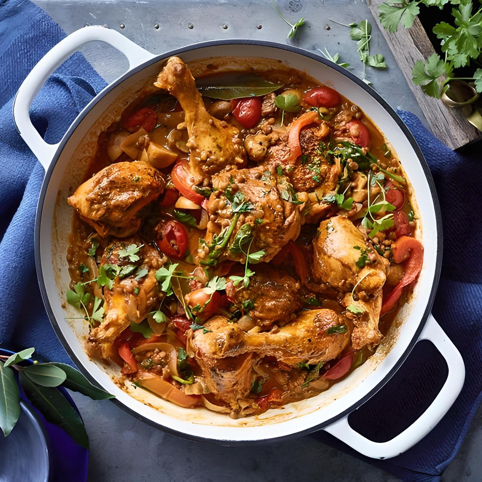 Paprika Chicken and Lentil Casserole recipe preview