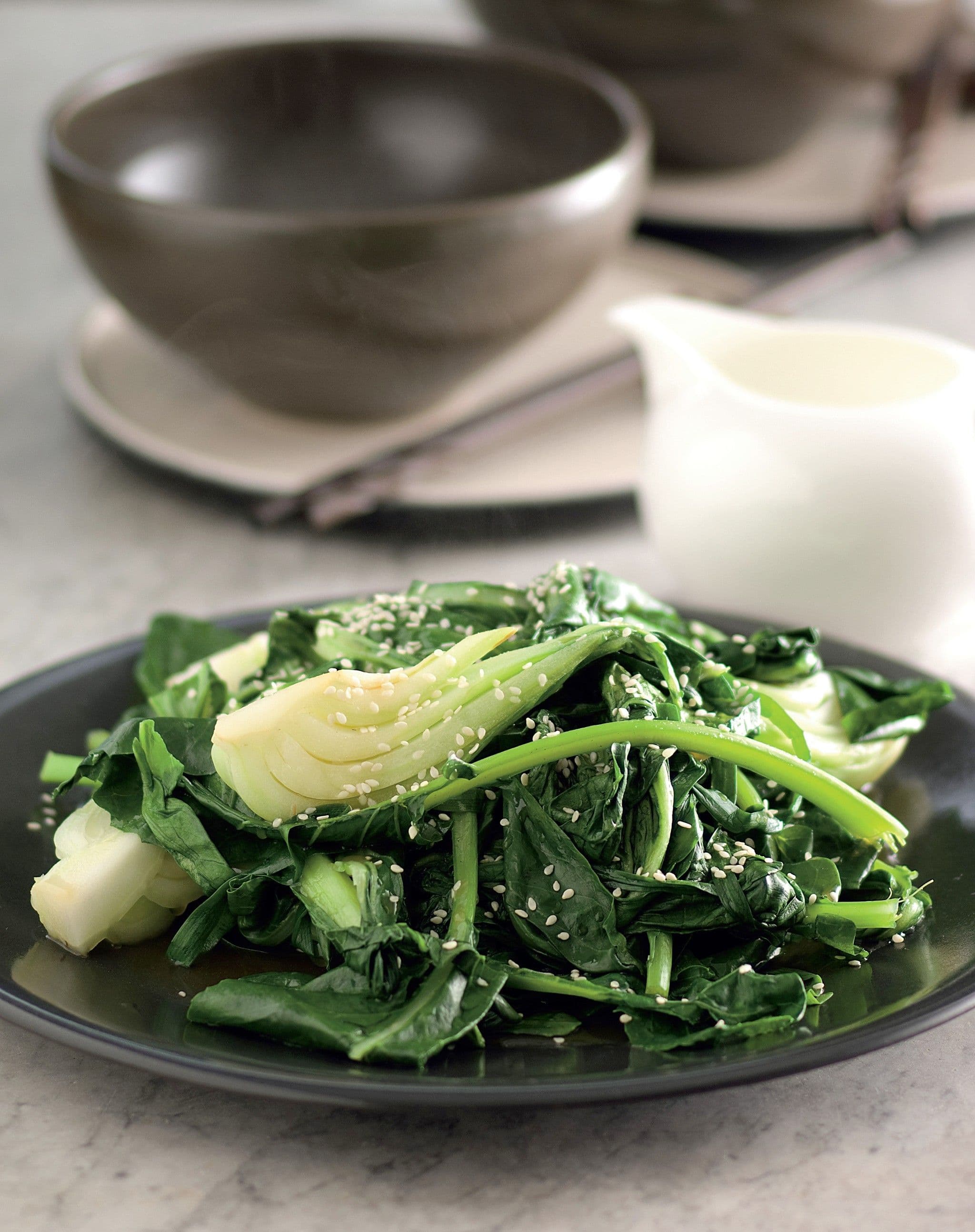 Asian greens with Tsuyu sauce recipe preview