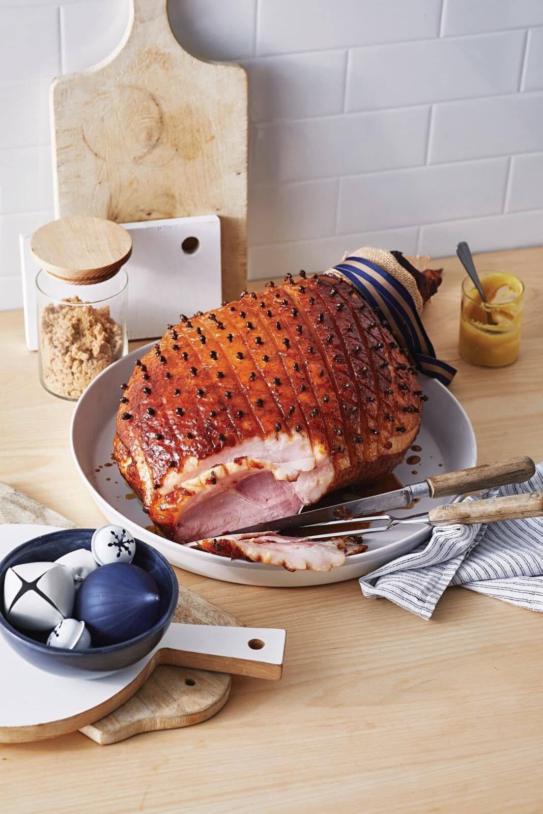 Baked Christmas Ham with Maple Syrup and Clove Glaze recipe preview