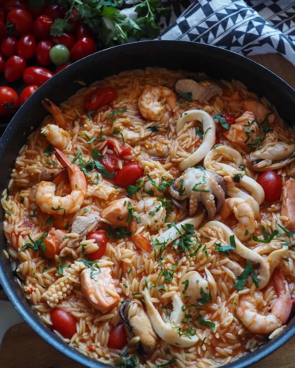 Seafood Orzo