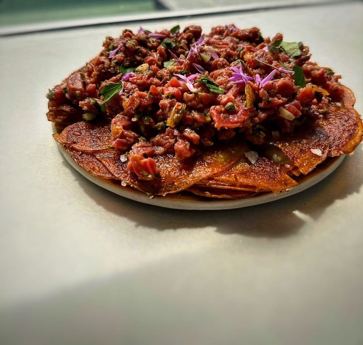 Crispy Potato Galette with Beef Tartare recipe preview