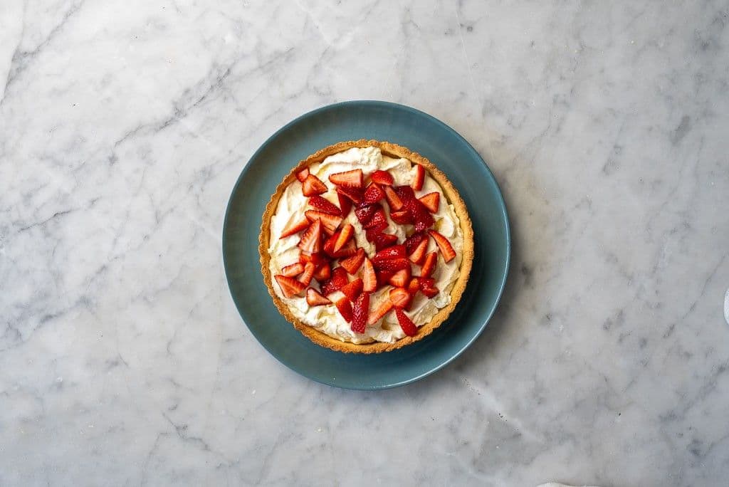 Strawberry and Whipped Vanilla Ricotta Tart