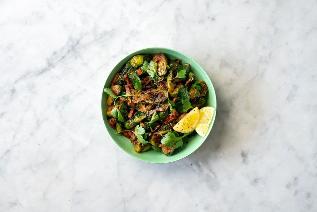 Brussels Sprouts with Miso, Maple and Lemon