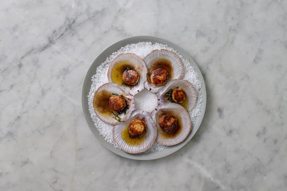 Scallops with Herb Oil